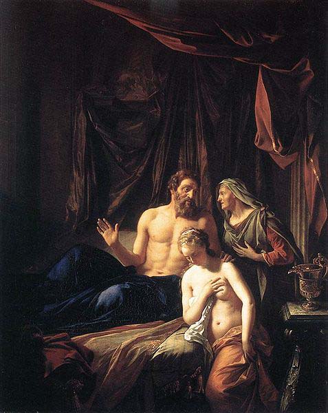 Sarah presenting Hagar to Abraham.